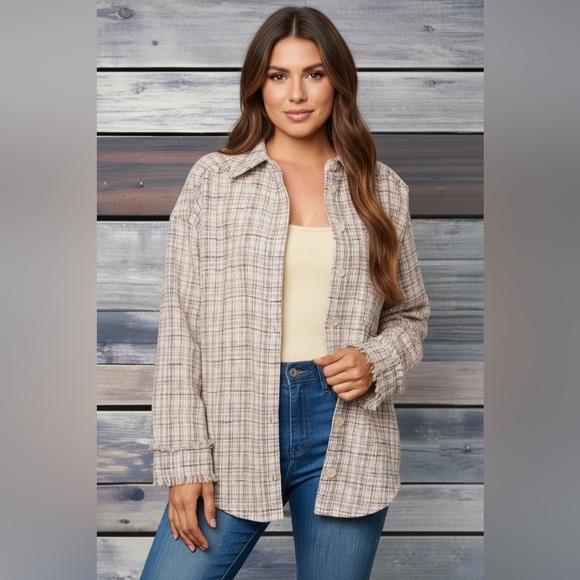 PINCH tweed oversized top S M L - Picture 1 of 9